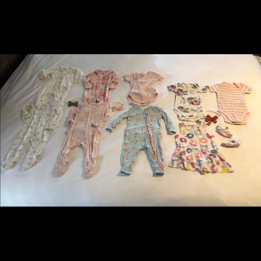 Angel Dear/Organic baby girl clothing lot 3-6MO